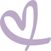 Purple heart logo icon